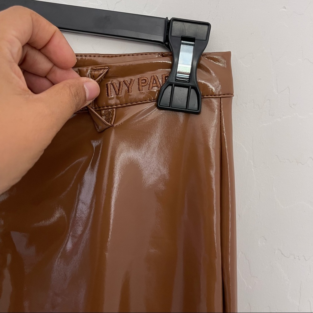 IVY PARK X ADIDAS Brown Latex Pants Size Small NWT - Picture 7 of 9